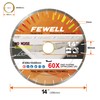 FEWELL 14inch Diamond Saw Blade 45° Miter Cutting Porcelain Bridge