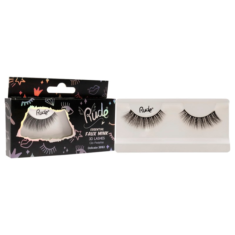 Rude Cosmetics Essential Faux Mink 3D Lashes - Delicate Pair