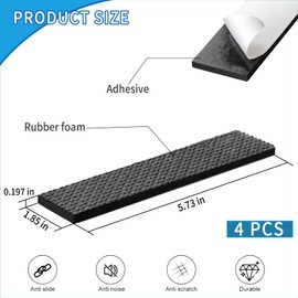 WHTCHSU Premium Furniture Pads,Thick Non-Slip Pad Foot Cover Self-Furniture Gripper - Stops Slide - Adhesive Pads – Protectors (4PCS)