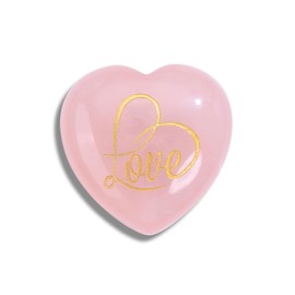 JSDDE Rose Quartz Crystal Heart Stone A Hug Small Gifts Good Luck Gifts Long Distance Relationship Friendship Gifts for Women Love Stone Present for Valentine's Day
