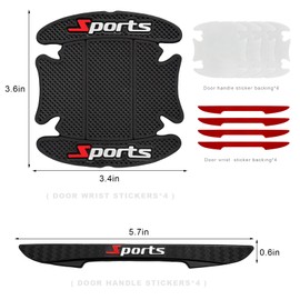 NYTKL 8PCS Car Door Handle Protector, Sports Car Door Cup Scratch Protector Handle Bowl Sticker, Non-Marking Self Adhesive Paint Guard Protective Film for Vehicle Doors Handles