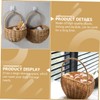Levemolo 1pc Woven Kitchen Hanging Basket for Garlic Sundries Storage