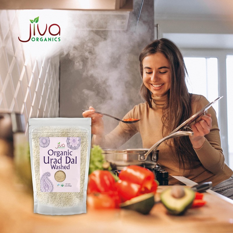 Jiva USDA Organics Urad Dal (Split Matpe Beans) 2 Pound