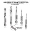 COMOWARE Stubby Drill Bit Set for Metal, 5pcs HSS M2