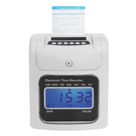 Employee Time Clocks, Electronic Time Recorder, Employee Punch Clock System Auto-Align Time Clock Punch Machine Electronic Calculating Time Clock with 50* Time Cards & Security Key