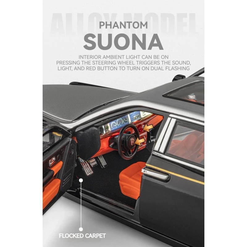 Unbranded 1:18 Rolls-Royce Phantom Car Alloy Model Diecast Model Collection