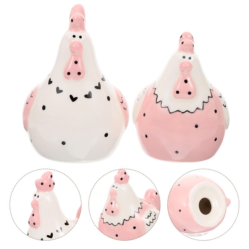Garneck 2pcs Ceramic Chicken Salt and Pepper Shaker Set, Easter