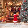 VitalCozy Christmas Fireplace Backdrop Christmas Xmas Tree Stocking Polyester Background