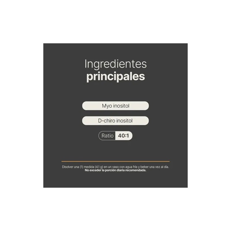 Myo D-chiro Inositol Platinum Ratio 401 492g 120 Porciones. B