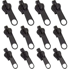 BQRKOTM Pack of 12 Zip Slider Replacement, Zip Repair Kit, Zip Zipper, Zipper for Zip, Zip Replacement Zipper for Jackets, Backpacks, Suitcases