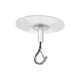 HCTCPALS 5-Pack Heavy Duty Adhesive Ceiling Hooks – No Drill, Strong Sticky Hangers for Fans, Plants, Lights & Decor – Secure Safety Lock, Waterproof for Kitchen, Bathroom, Office & Textured Ceilings