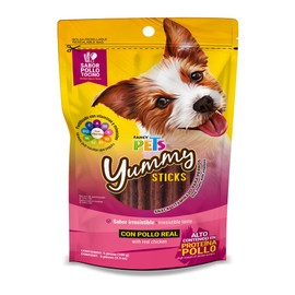 Fancy Pets Yummy Sticks Pollo y Tocino para Perros 5 Piezas 100 g Snack Nutritivo y Salud Dental
