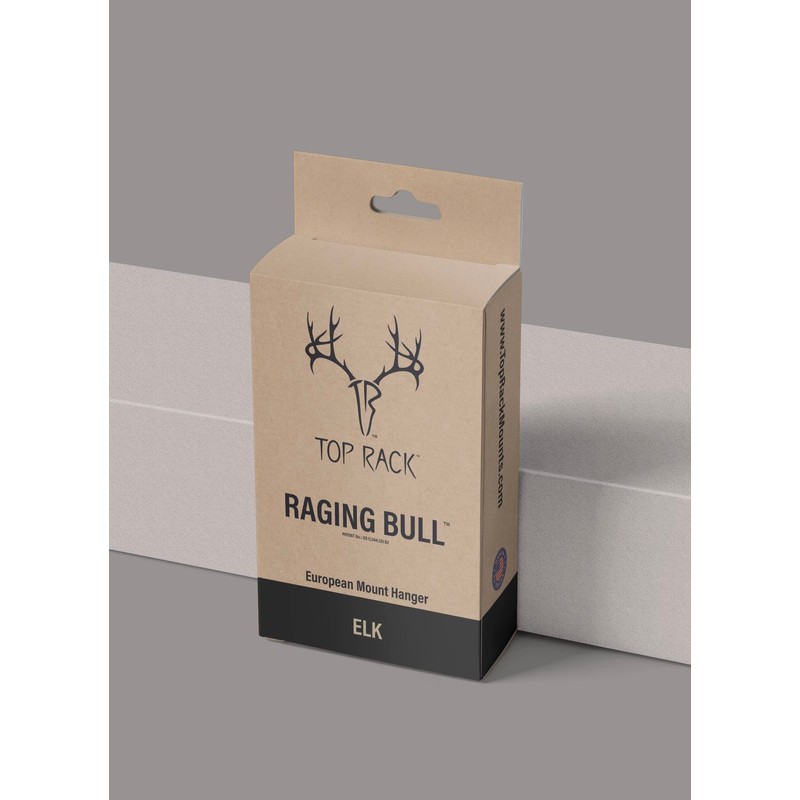 Top Rack: European Skull Mount Hangers Trophy Buck: Deer, Raging