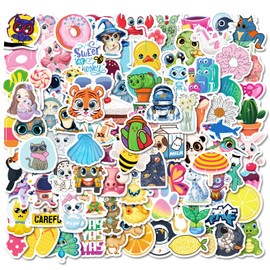 100 Pcs Animal Stickers, Cute Cartoon Stickers for Water Bottles