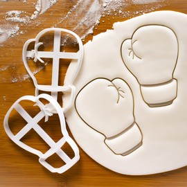 Set of 2 Boxing Glove Cookie Cutters (Back View), 2 Pieces - Bakerlogy