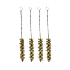3/4 in Tube Cleaning Lab Brushes Brass Tube Brushes Bottle Brush Wire Tube Brushes, Long Wire Cleanling Brushes Straw Cleaner Brush Wire Bottle Brush Pipe Cleaner for Tubes,Bottle,Glass 4 PCS