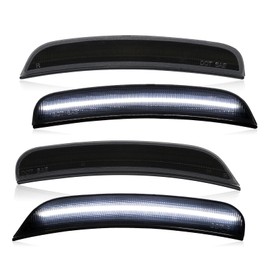 LUDARM Smoke Lens white light LED Side Marker Lights Compatible with 2015-2024 Chrysler 300 300C 300S Front Rear Fender Marker Lamps. 2X Front(white) 2X Rear(white)