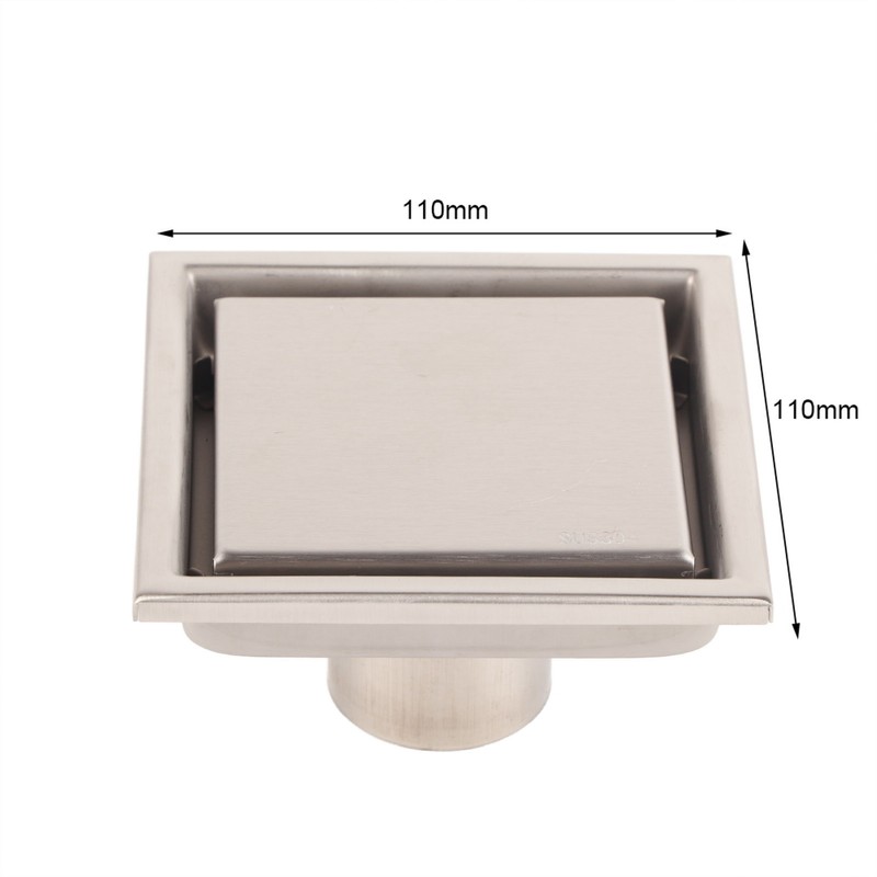 Home Stainless Steel Square Shape Antiodor Bathroom Floor Drain Waste