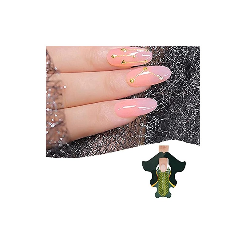 Tvoip 100Pcs/Pack Nail Form Stickers Extension Tips Guide Extension French