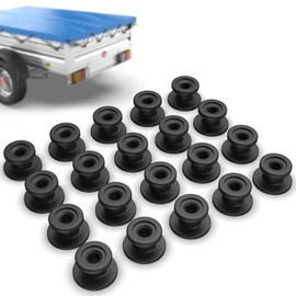 Tarpofix® Tarpaulin Buttons Tarpaulin Hooks Round for Trailer Tarpaulin (Pack of 20) - Robust Trailer Hooks Made of Hard Plastic - Mounting Hooks for Car Trailers Side Wall - Round Buttons for Net and