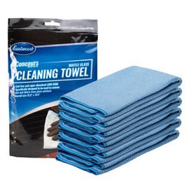 Eastwood Concours Large Waffle Weave Microfiber Towels for Cars | 380 GSM Large 15.5" x 15.5" | Premium Microfiber Cleaning Cloth for Cars & Trucks | Super Soft Waffle Towel | 6 Pack | Light Blue
