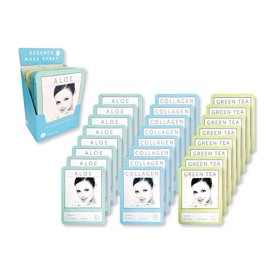 E5 Mascarilla Hojas - Azul Set (aloe, Colágeno, Té Verde) 24