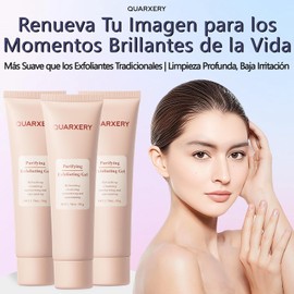 QUARXERY Gel Exfoliante Facial Limpiador Hidratante con Nicotinamida - Gel Limpiador Facial Piel Grasa, Skin Care Belleza Exfoliante Corporal para Piel Grasa, Seca y Mixta