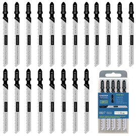 Jigsaw Blades T Shank 20PCS T101B with Case, Compatible with Bosch Black and Decker Jig Saw Blades Set for Wood, 4 in. 10 TPI Fast & Accurate/Clean Cuts