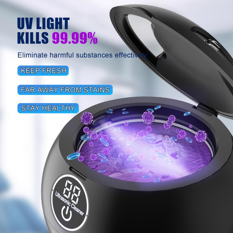 Ultrasonic Retainer Cleaner Machine 45kHz Dental Retainer Cleaner with 3