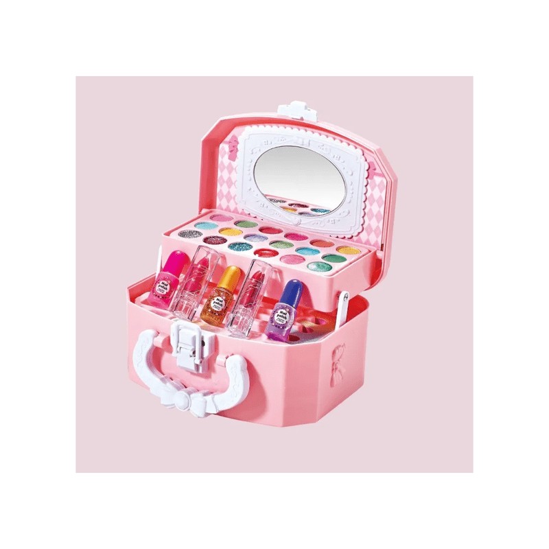 "Juego De Maquillaje Lavable Con Almacenamiento Para Niña Lab.G, Rosa
