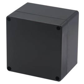 Otdorpatio Project Box IP65 Waterproof Junction Box ABS Plastic Black Electrical Boxes DIY Electronic Project Case Power Enclosure 4.72x4.72x3.54 inch (120 x 120 x 90 mm)