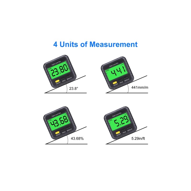 Magnetic Digital Level Box LCD Angle Finder Protractor Inclinometer Bevel