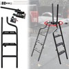 KEWISAUTO 42" Foldable Pickup Truck Tailgate Ladder with Grab Handle,