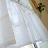 SunnyDayFabric Patchwork Cafe Curtain Off White Approx. 47.2 inches (120