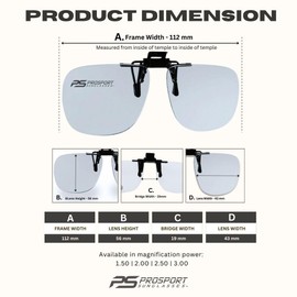proSPORT 3 Pairs Clip-On Reading Glasses - Flip-Up Magnifying Lenses for Easy Use | Lightweight & Durable Clip-On Readers (Classic Color, 2, x)