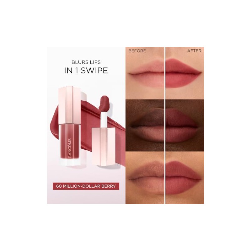 Lancme Labial Mate Aterciopelado Efecto Relleno Lip Idle CuddleBlur 60