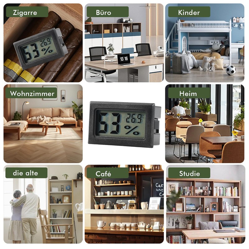 12 x Digital Thermometer Hygrometer Indoor Mini Room Thermometer Indoor