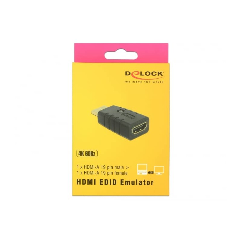 DeLOCK Adaptor HDMI-A Male to HDMI-A Female EDID Emulator