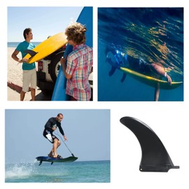 MUXSAM 1 x Surfboard Fin Black Nylon Plastic for All Longboards or SUPs 7.5 inch