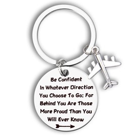 Pilot Gifts for Men Women Birthday Christmas Gifts for Travelers Women Men Pilot Keychain for Men Aviation Gifts Airplane Keychain Keepsake Flight Attendant Gifts Keychain