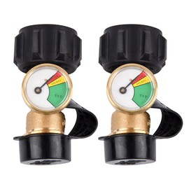 JEASOM Propane Tank Gas Gauge Level Indicator Leak Detector Universal for QCC1 Type1 Propane Tank Gas Pressure Meter(2PCS)