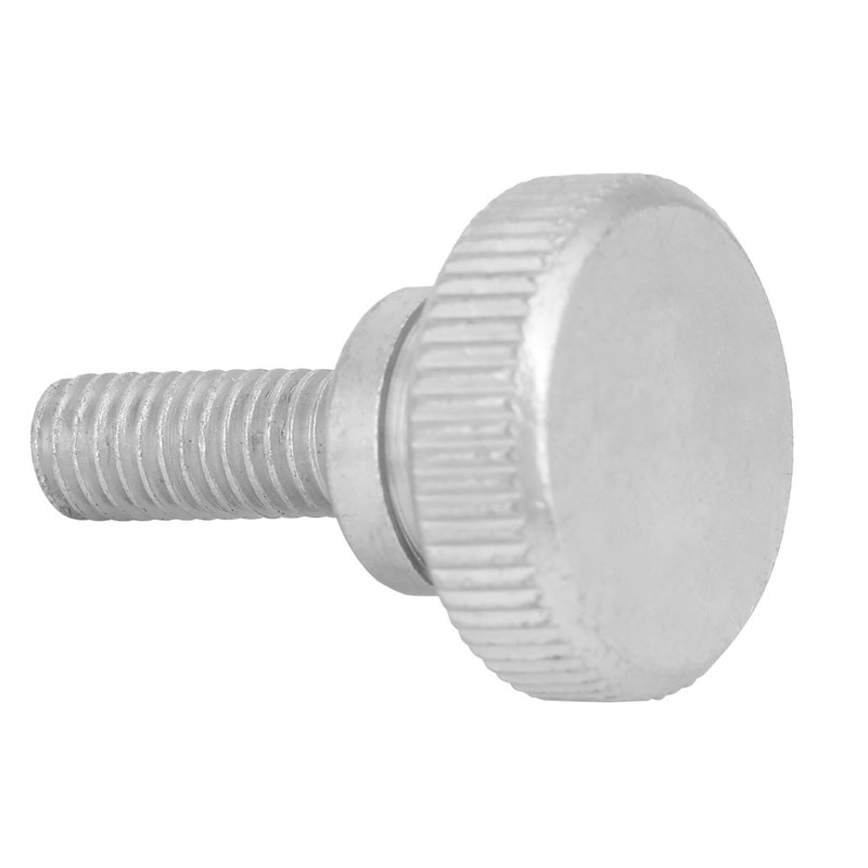 40pcs M6 Zinc Plated Carbon Steel Flat Knurled Head Bolts