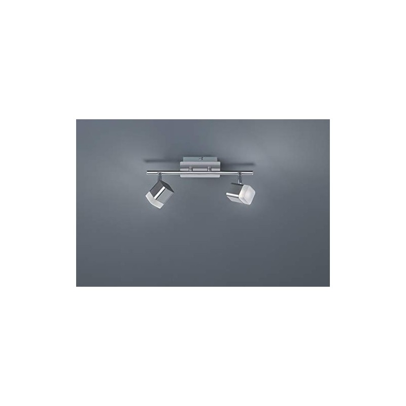 Reality Leuchten LED Deckenleuchte Roubaix R82152107, Metall, Nickel matt, Acryl
