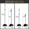 Upgraded Broom and Dustpan Set, Black Large Broom with Dustpan