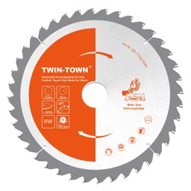 TWIN-TOWN HM Circular Saw Blade Wood 216 x 30 mm Z40, Reducing Ring 20 mm, Ideal for Lumber, Natural Wood, Hardwood, Formwood Fibreboard, Glued Wood for Sawing with Mitre Saw and Table Saw