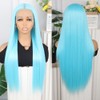 Savanna Hair Wig Light Blue Hair Lace Front Wigs Synthetic