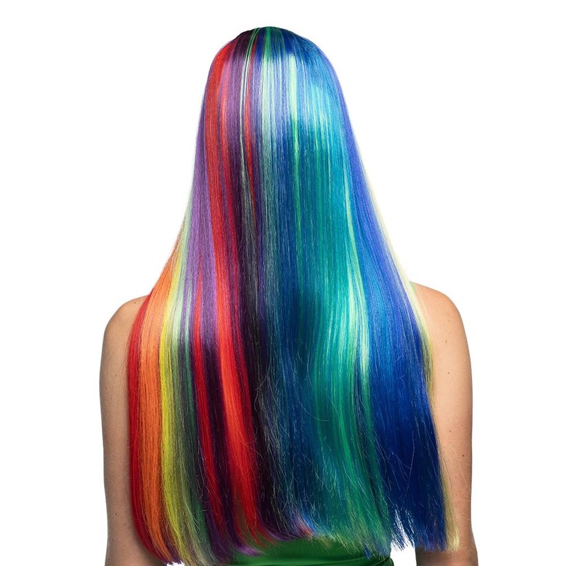 Boland 85719 Rainbow Wig for Adults, Synthetic Hair Hairstyle for