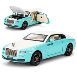 imtfzct 1/32 Rolls Royce Phantom Light Metal Car Model, Sound and Light Toy Car with Pull Back Function, Suitable for Collecting Car Models, Gifts for Kids (Blue)