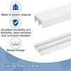uxcell 1Set White Plastic Sliding Door Track, Sliding Glass Window