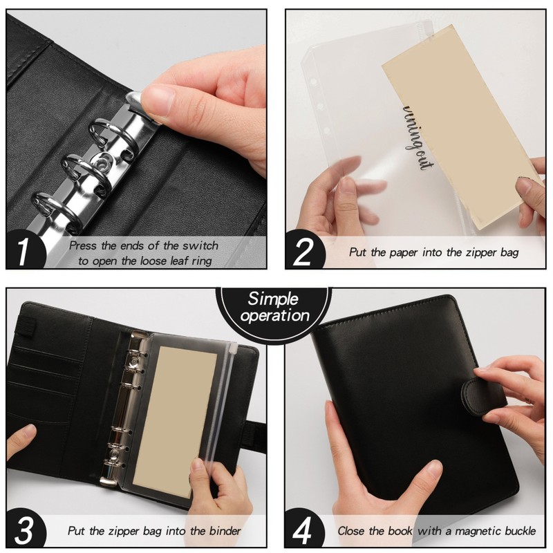 A6 PU Leather Budget Organiser Budget Planner Financial Planner Budget